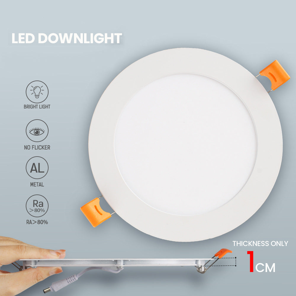 Ultra Thin LED Downlights 3W 6W 9W 12W 15W 18W 24W Round Ceiling Recessed Panel Lights AC85-265V Lamps For Living Room
