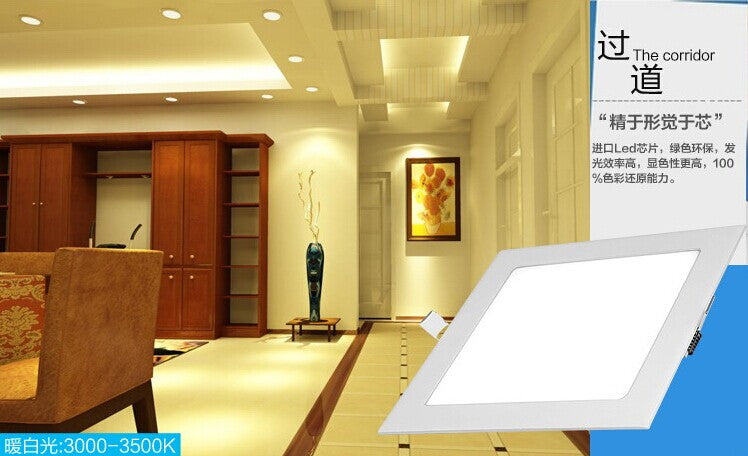Ultra-thin Led Panel lights 3w 4w 6w 9w 12w 15w 18w Round/Square LED ceiling lamp recessed grid downlight With LED driver
