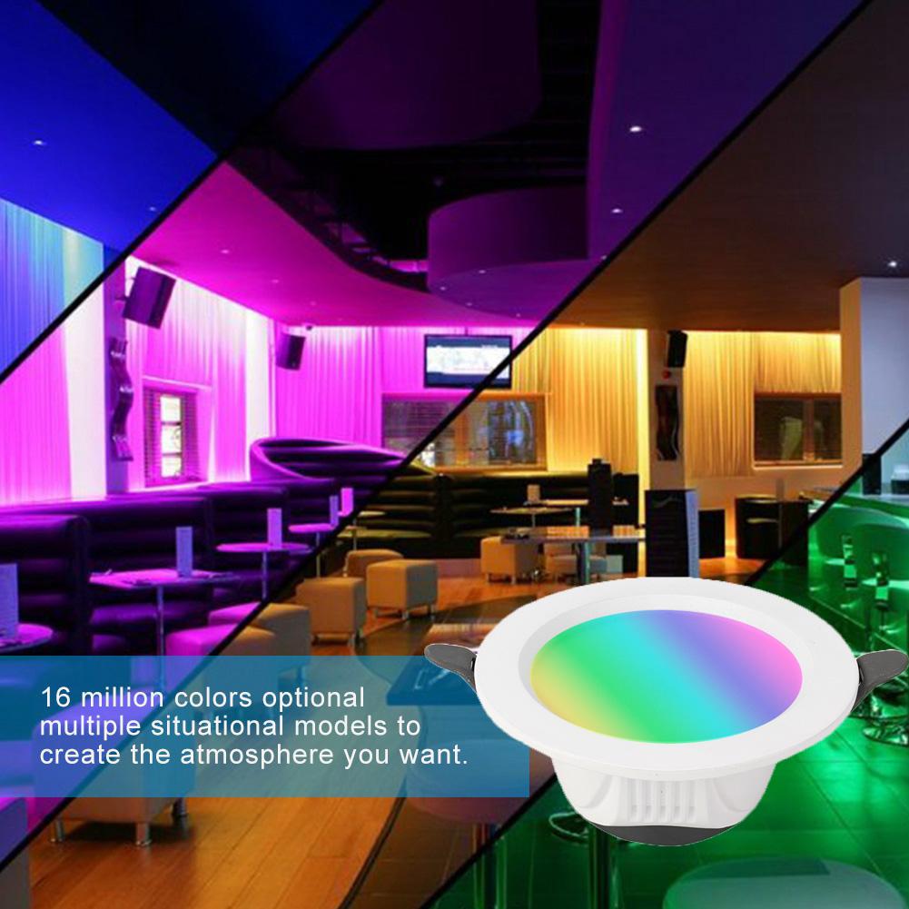 LED Downlight 10W WiFi 2.4GHz Round Intelligent Voice Control Home Recessed Spotlight With Situational Mode