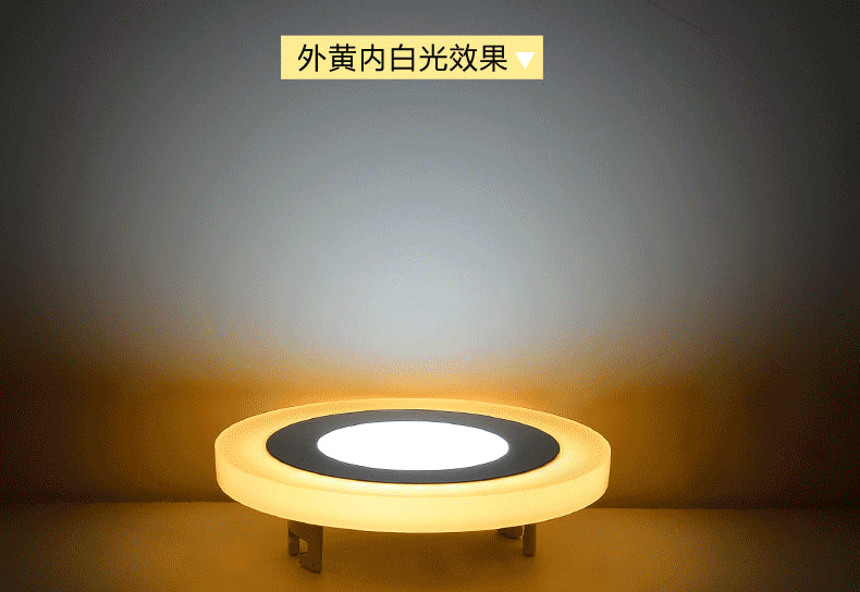 Ultra-thin LED Panel Light Recessed RGB Downlight With Remote Control 6W 9W 24W Round Square Double Color Ceiling Lamp Fixture