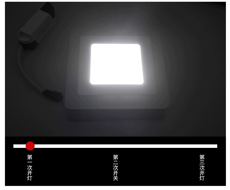 Ultra-thin LED Panel Light Recessed RGB Downlight With Remote Control 6W 9W 24W Round Square Double Color Ceiling Lamp Fixture