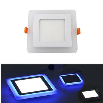 Ultra-thin LED Panel Light Recessed RGB Downlight With Remote Control 6W 9W 24W Round Square Double Color Ceiling Lamp Fixture