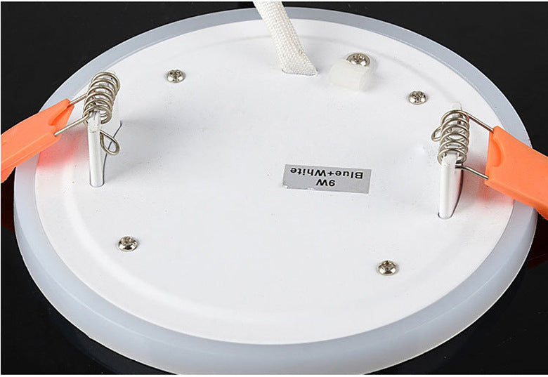 Ultra-thin LED Panel Light Recessed RGB Downlight With Remote Control 6W 9W 24W Round Square Double Color Ceiling Lamp Fixture