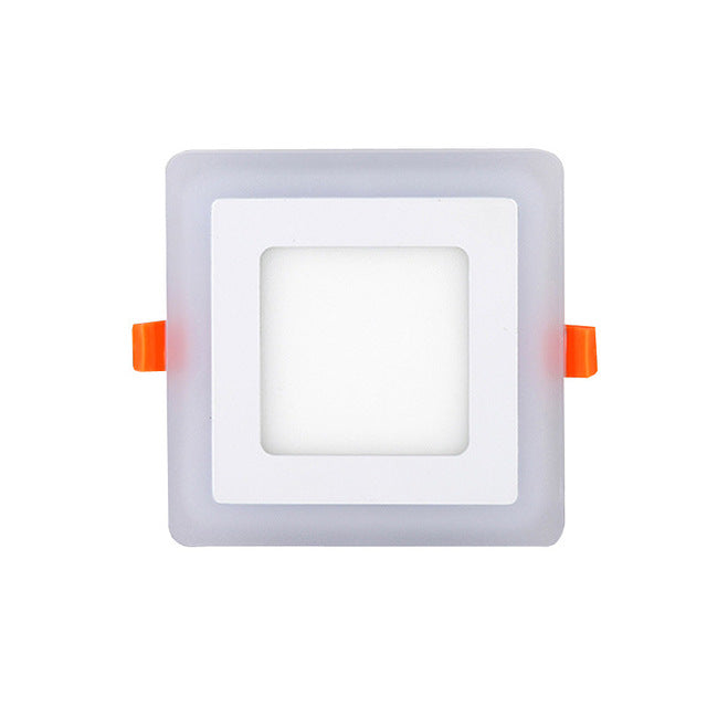 Ultra-thin LED Panel Light Recessed RGB Downlight With Remote Control 6W 9W 24W Round Square Double Color Ceiling Lamp Fixture