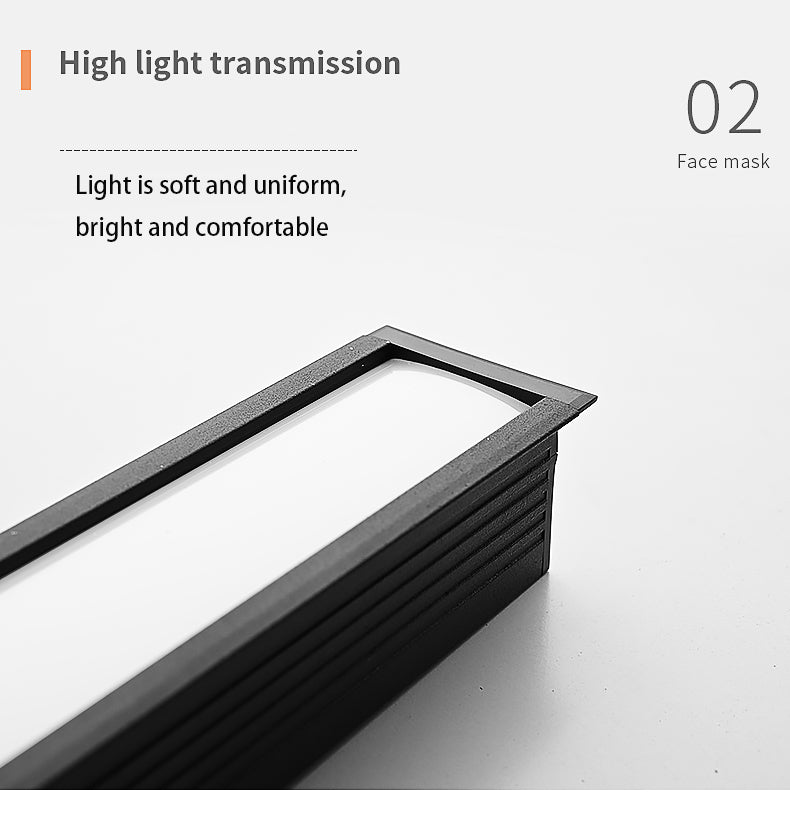 Saiyo LED Strip Light Aluminum Ceiling Profile Spot Downlight Linear Lamp AC85~265V Long Recessed Panel light