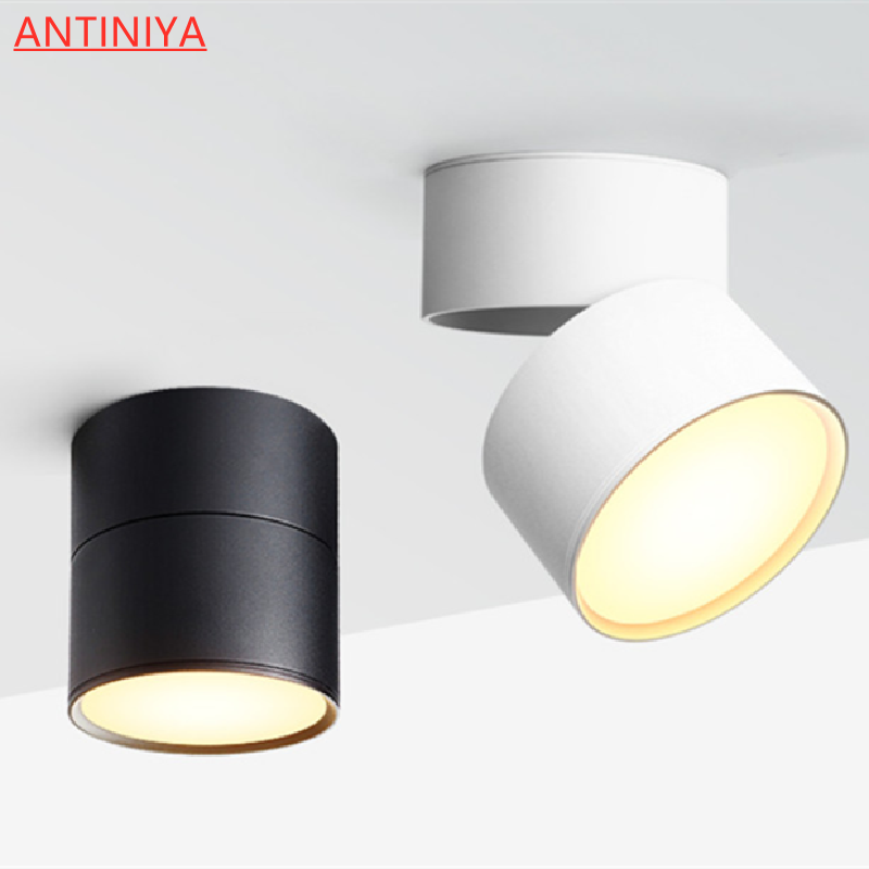 Dimmable Anti Glare Surface Mounted LED Downlight 10W/15W/20W Rotating LED Spot Light Ceiling Lamp with LED Driver AC90-260V