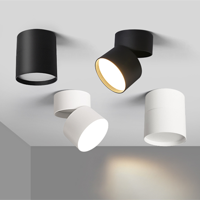 Dimmable Anti Glare Surface Mounted LED Downlight 10W/15W/20W Rotating LED Spot Light Ceiling Lamp with LED Driver AC90-260V