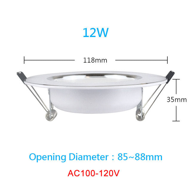 LED Downlight Ceiling Spot 3W 5W 7W 9W 12W 15W 18W 220V Round Recessed Lamp 230V 240V 110V Bulb Bedroom Kitchen Indoor Lighting
