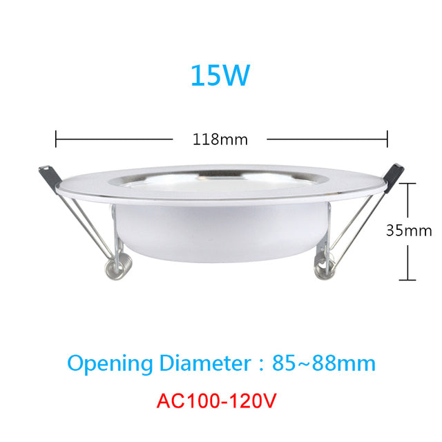 LED Downlight Ceiling Spot 3W 5W 7W 9W 12W 15W 18W 220V Round Recessed Lamp 230V 240V 110V Bulb Bedroom Kitchen Indoor Lighting