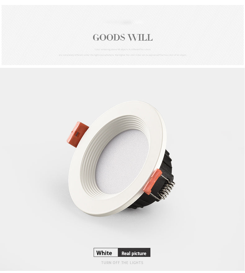 Saiyo Led Downlight 110V 220V Ceiling Light 3W 5W 7W 12W Aluminum Lamp Recessed Round Spot Lights For Kitchen Home Indoor Lighting