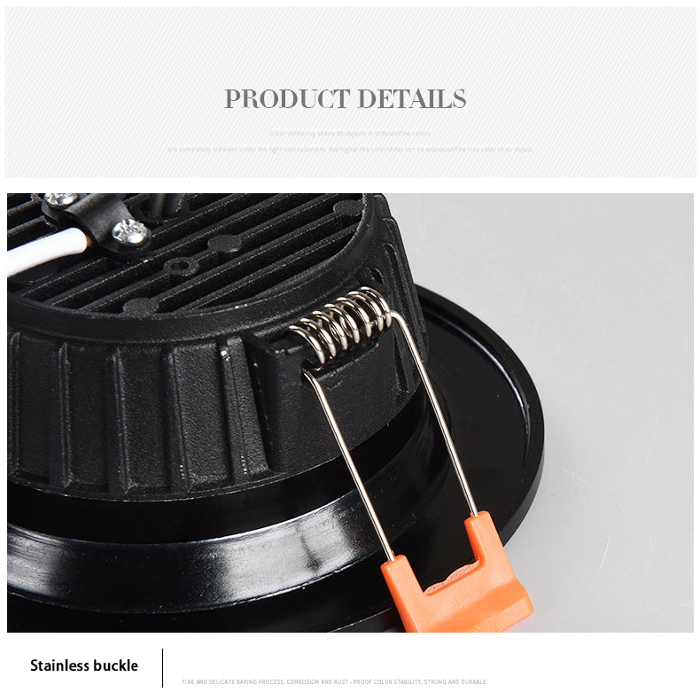 Saiyo Led Downlight 110V 220V Ceiling Light 3W 5W 7W 12W Aluminum Lamp Recessed Round Spot Lights For Kitchen Home Indoor Lighting