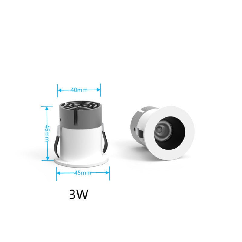 Anti-glare Mini LED Downlight 5W 7W 10W High CRI COB Spotlight 24 Degree Dimmable AC85-265V Recessed Led Ceiling Light Lamp