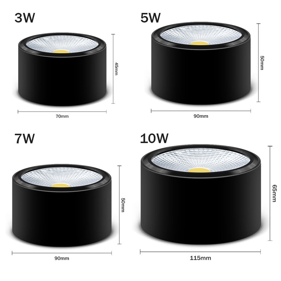 Led Downlight Simple Surface Mounted Led Light Ceiling Light 5W 7W 10W COB Dimmable Indoor Lighting For Bedroom Restaurant Hall