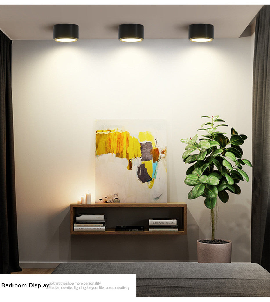 Led Downlight Simple Surface Mounted Led Light Ceiling Light 5W 7W 10W COB Dimmable Indoor Lighting For Bedroom Restaurant Hall