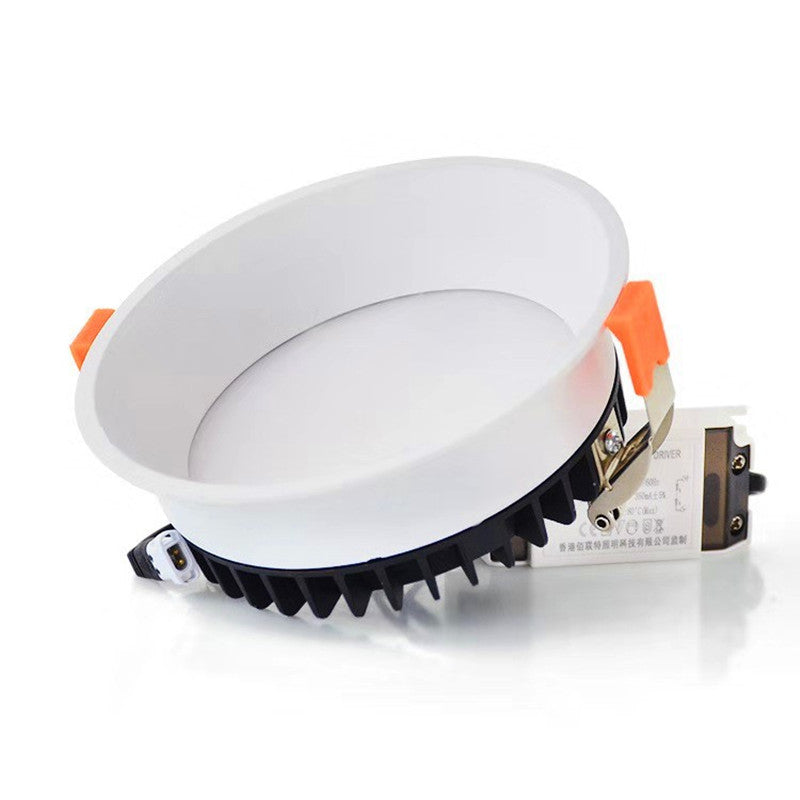 Frameless 3 Light Temperature Anti Glare Recessed Downlight 7W 10W 12W 15W 24W Round LED Ceiling Spot Light Pic Background