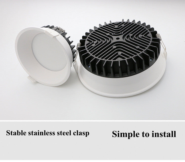 Frameless 3 Light Temperature Anti Glare Recessed Downlight 7W 10W 12W 15W 24W Round LED Ceiling Spot Light Pic Background