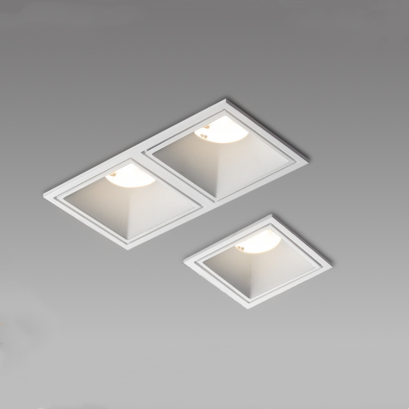 Dimmable 7W12W14W 24W Square Frameless NO Dazzling COB Recessed Downlight LED Ceiling Spot Light for Bedroom Living Room Kitchen