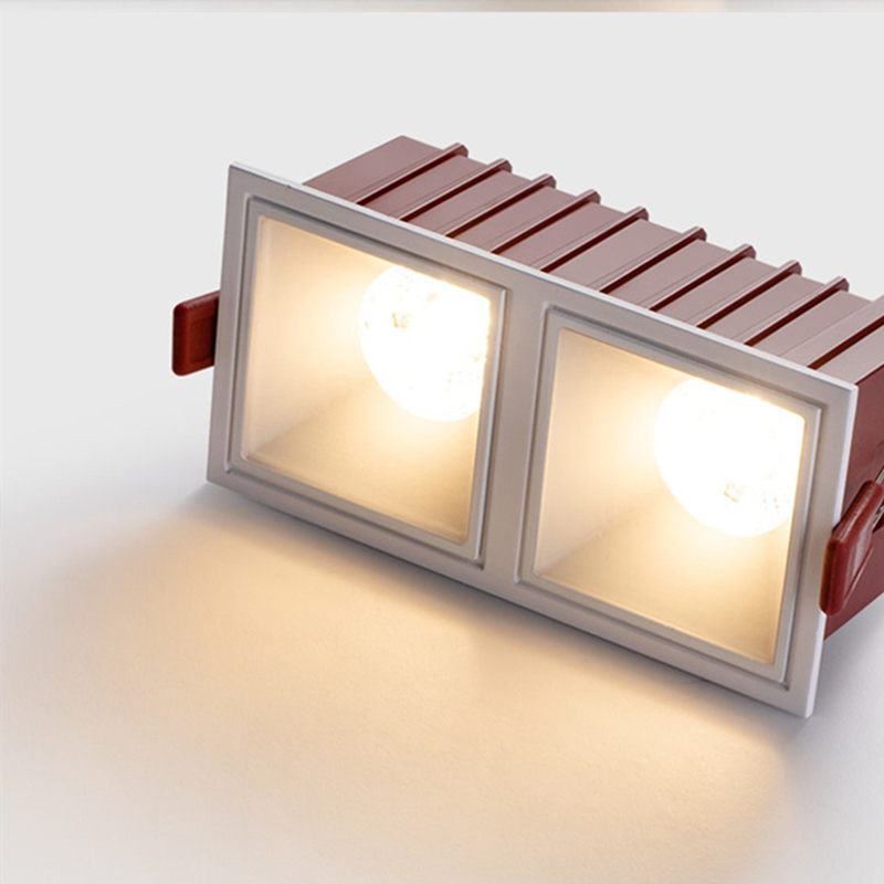 Dimmable 7W12W14W 24W Square Frameless NO Dazzling COB Recessed Downlight LED Ceiling Spot Light for Bedroom Living Room Kitchen