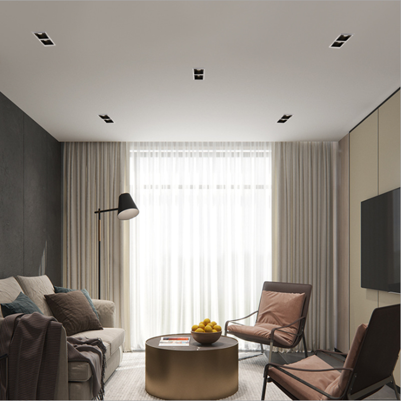 Dimmable 7W12W14W 24W Square Frameless NO Dazzling COB Recessed Downlight LED Ceiling Spot Light for Bedroom Living Room Kitchen