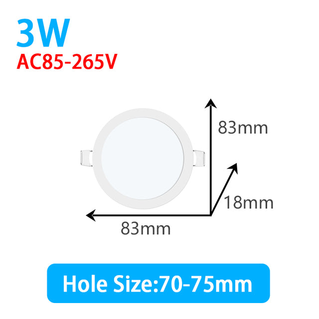 Led Downlight 3W 4W 6W 9W 12W 15W 18W Ultra Thin Led Spot Light Ceiling Lamp 220V 110V Kitchen Ceiling Spots Led Panel Lights