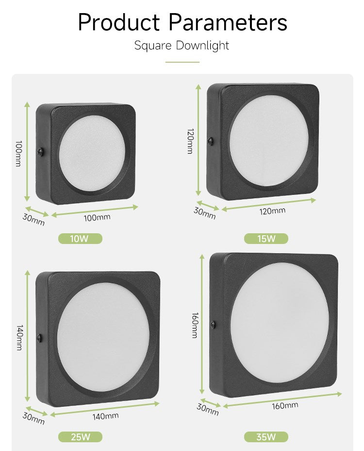 Square Led Ceiling Light 220V Downlight 10W/15W/25W/35W Spotlight Led For Bedroom Lighting Fixture Kitchen Panel Light Living Room