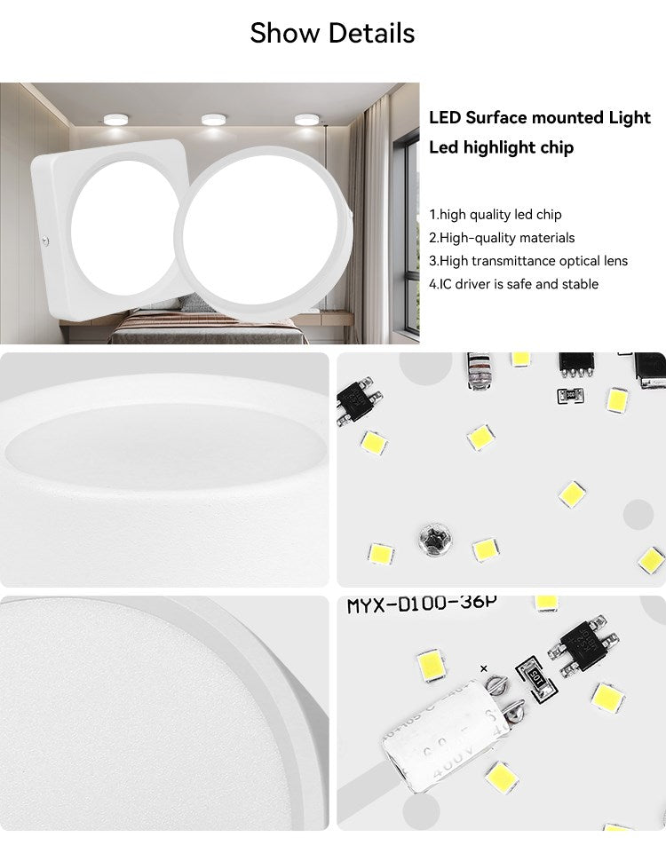 Square Led Ceiling Light 220V Downlight 10W/15W/25W/35W Spotlight Led For Bedroom Lighting Fixture Kitchen Panel Light Living Room