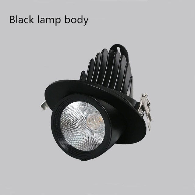 Recessed LED Downlight Angle Adjustable Built-in LED Spot light Encastrable AC220V White Black 5W 7W 10W 20W for Indoor Lighting
