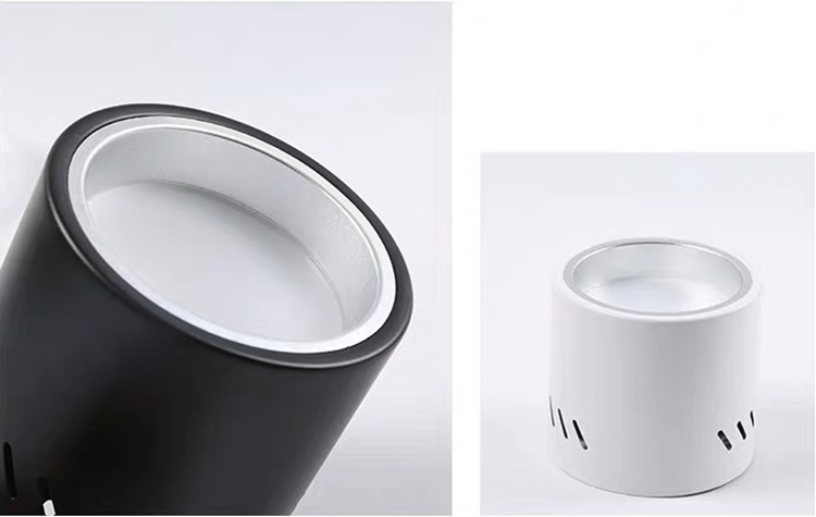 Dimmable Round LED Surface Mounted Downlight Aisle Grille Ceiling Downlight 7W 12W 15W Shop Free Hole Household Lighting 110v 220v