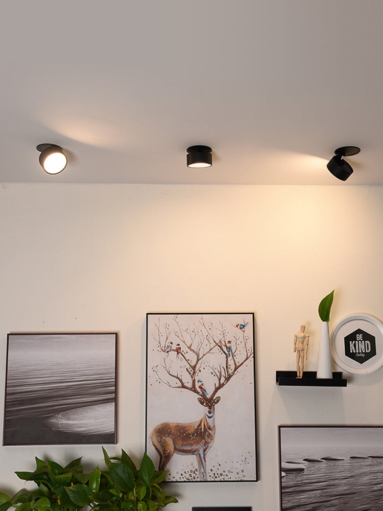 Saiyo Foldable LED Downlight 3W 5W 7W 12W Recessed Round Spot Light Aluminum Ceiling Lamp 75mm For Kitchen Home Indoor Lighting