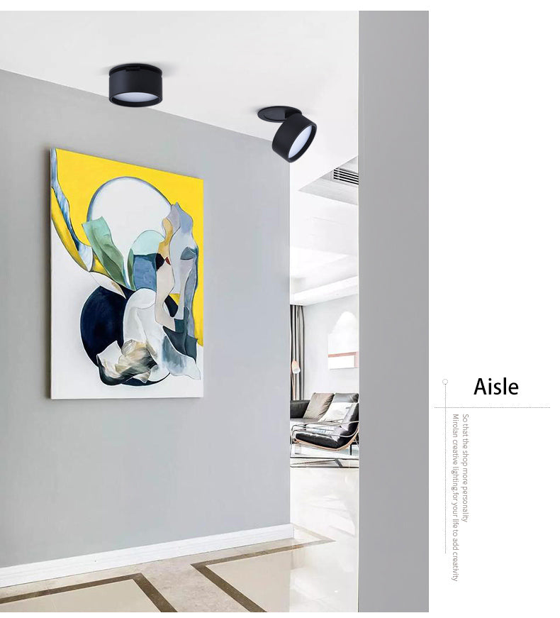 Saiyo Foldable LED Downlight 3W 5W 7W 12W Recessed Round Spot Light Aluminum Ceiling Lamp 75mm For Kitchen Home Indoor Lighting