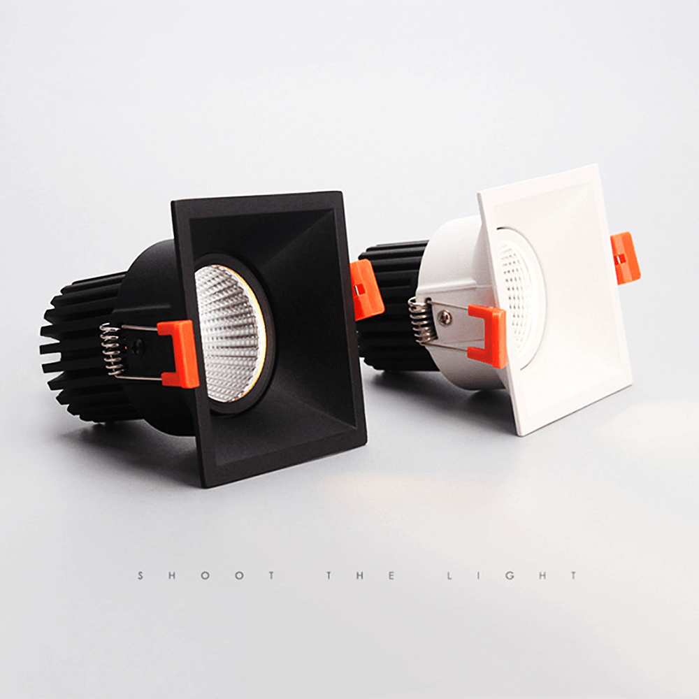 LED Square Downlight Dimmable COB Ceiling Light 7w 12w 85-265V Spotlight for Bedroom Living Room Indoor Lighting