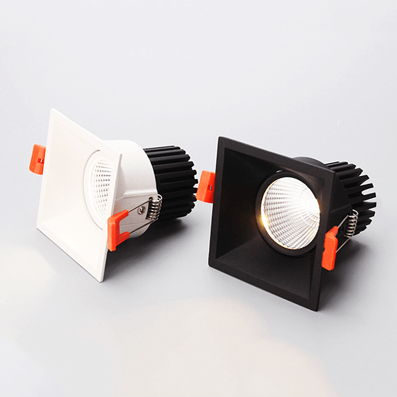 LED Square Downlight Dimmable COB Ceiling Light 7w 12w 85-265V Spotlight for Bedroom Living Room Indoor Lighting
