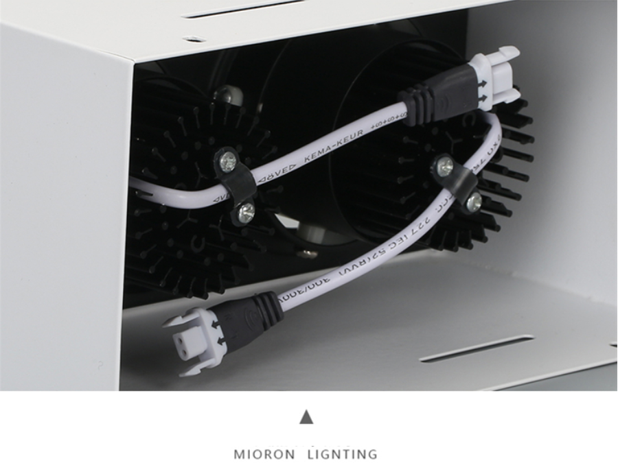 Super Brightness AC 85-230V Square Surface Mounted LED COB Dimmable Downlights 10W 15W 2X10W 2X15W LED Ceiling Lamp Spot Light