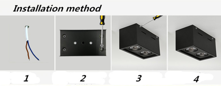 Super Brightness AC 85-230V Square Surface Mounted LED COB Dimmable Downlights 10W 15W 2X10W 2X15W LED Ceiling Lamp Spot Light