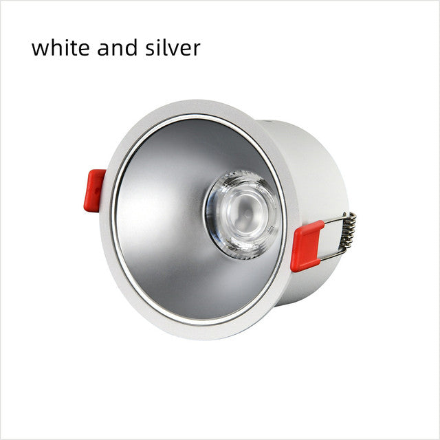 Round Anti-Glare LED COB Recessed Downlight 7W 9W 10W 12W 15W 18W Dimmable 110V 220V Ceiling Light Spotlight for Indoor Lighting