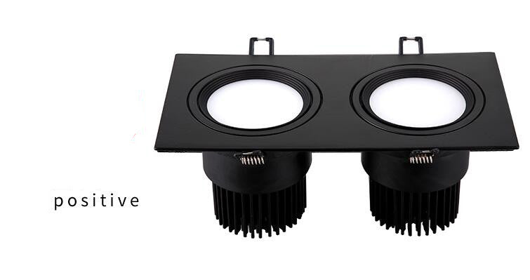 Dimmable AC110V 220V Embedded Single Double Tube LED Downlight COB 7w 9w 12W 24W Spotlight Decorative Ceiling Light Commercial