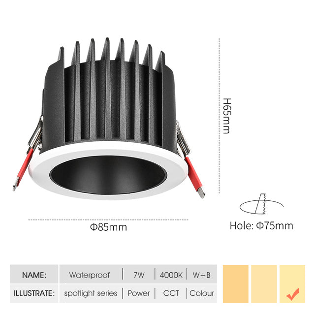 SCON LED Downlights Waterproof IP44 Lamp Ceiling Recessed 7W Safety voltage Recessed LED Lamp Spot Light for Boat for Bathroom
