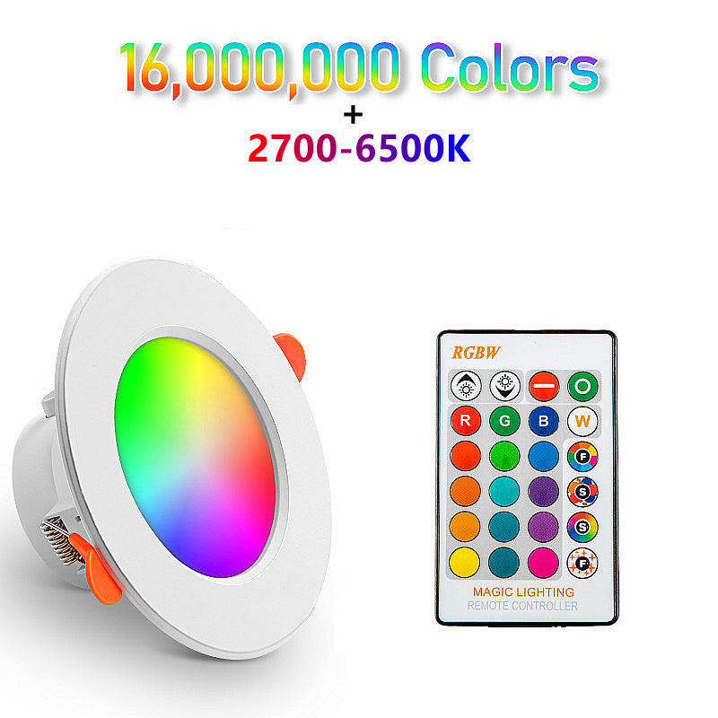 TUYA Bluetooth LED Downlight 10W 15W 85-265V AC Smart Life Dimming Spot Lamp With Remote RGB Warm Cool White Timmer Downlight