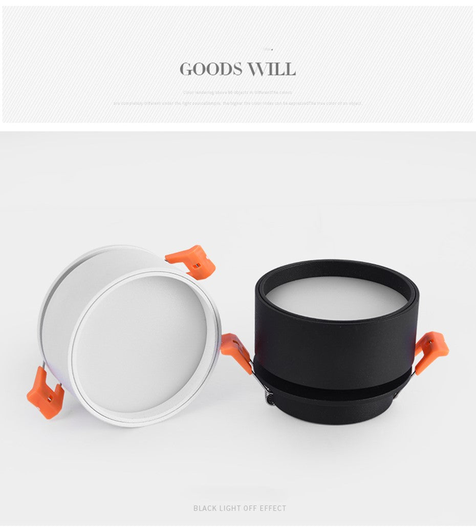 Recessed Led Downlight Foldable Ceiling led Spot Light 360° Rotatable Ceiling Lighting 7W 12W Dimmable For Kitchen Foyer Bedroom