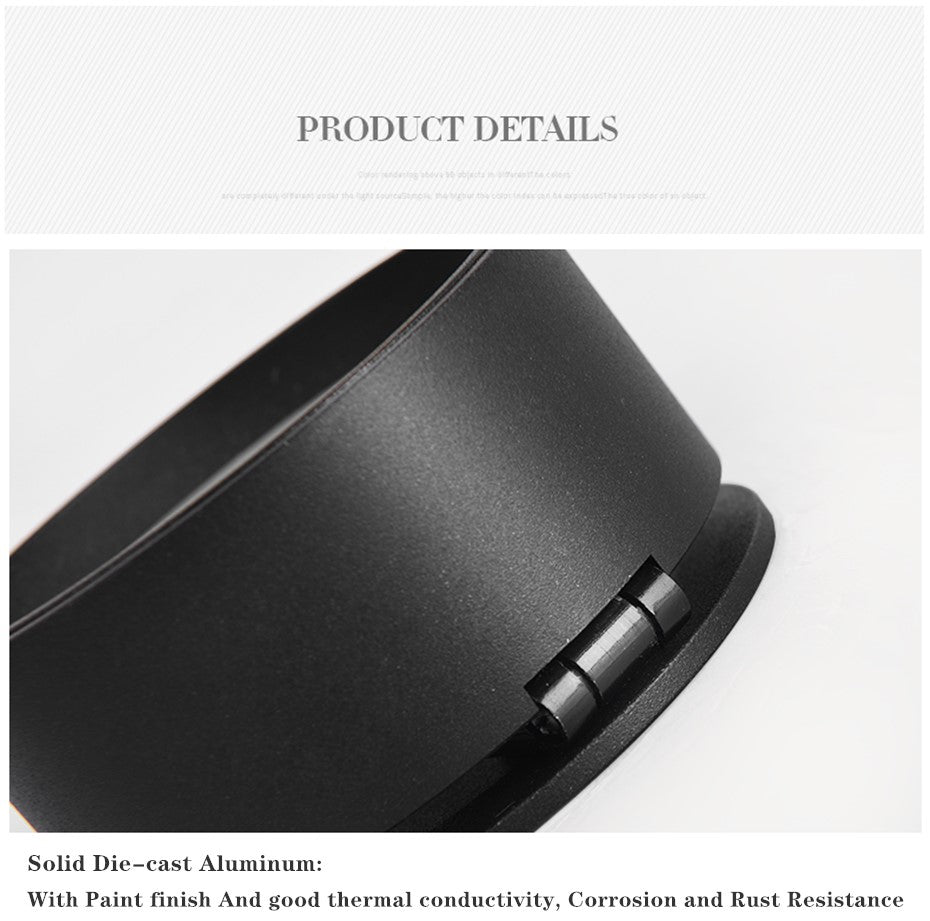 Recessed Led Downlight Foldable Ceiling led Spot Light 360° Rotatable Ceiling Lighting 7W 12W Dimmable For Kitchen Foyer Bedroom