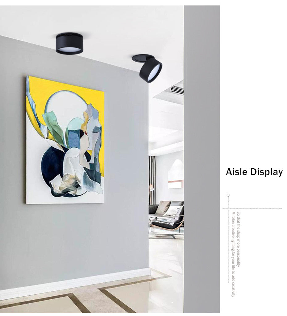 Recessed Led Downlight Foldable Ceiling led Spot Light 360° Rotatable Ceiling Lighting 7W 12W Dimmable For Kitchen Foyer Bedroom