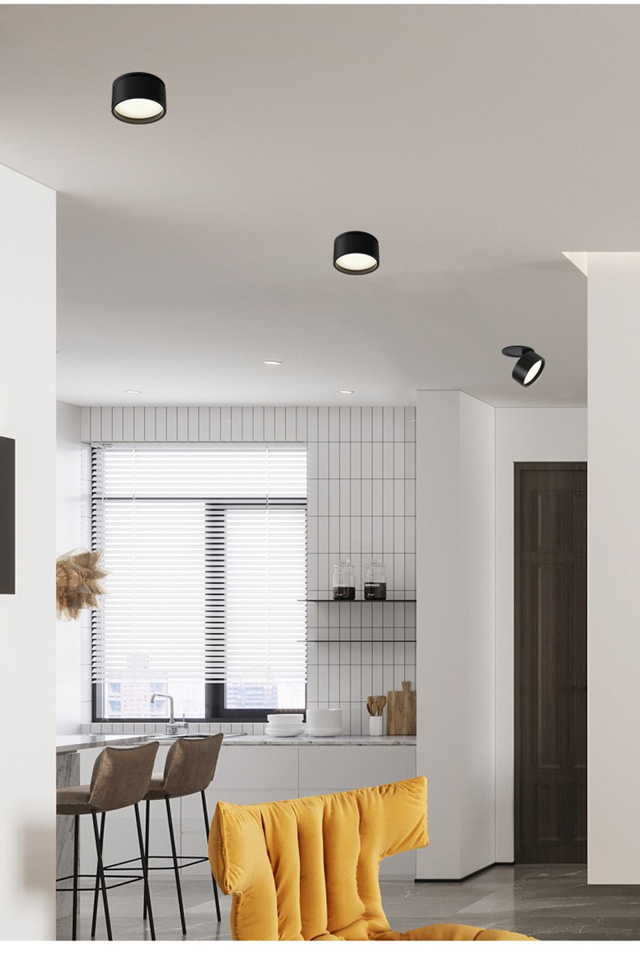 Recessed Led Downlight Foldable Ceiling led Spot Light 360° Rotatable Ceiling Lighting 7W 12W Dimmable For Kitchen Foyer Bedroom