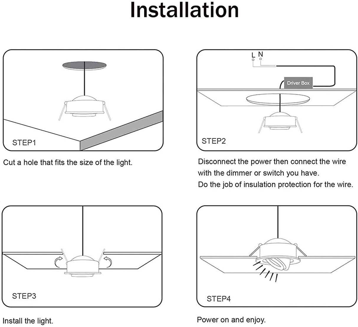 LED Recessed Ceiling Lighting 3W 5W 7W 12W COB Downlight, Dimmable 110V 220V Spotlight 3000K 4000K 6000K Led Pot Light