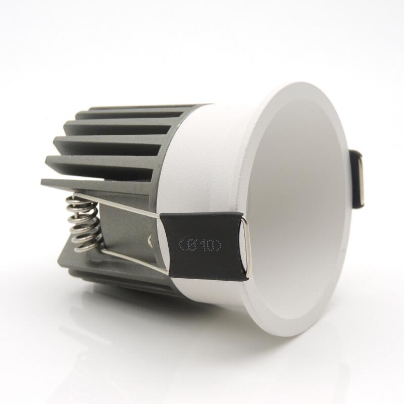 Dimmable LED Downlight AC85-265V Recessed 10W COB LED Spot Light Ceiling Lamp Light for Indoor Lighting White Body