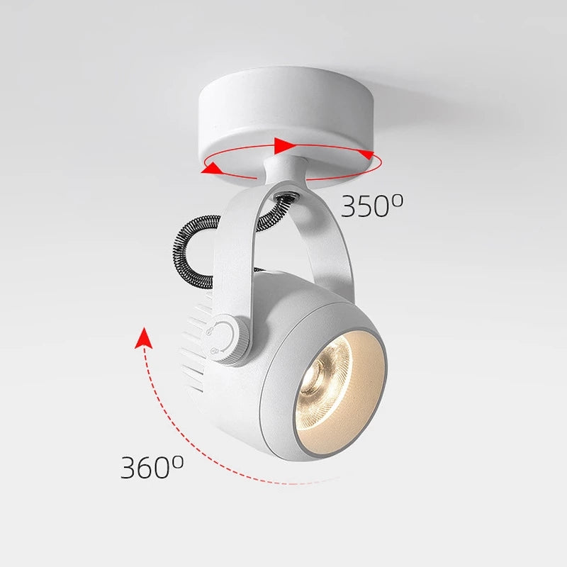 Ceiling Led Spot Lights Lamp Round Nordic 5W 10W Adjustable 220v Angle Home/Commercial Anti-Glare Folding Rotary Downlight Store