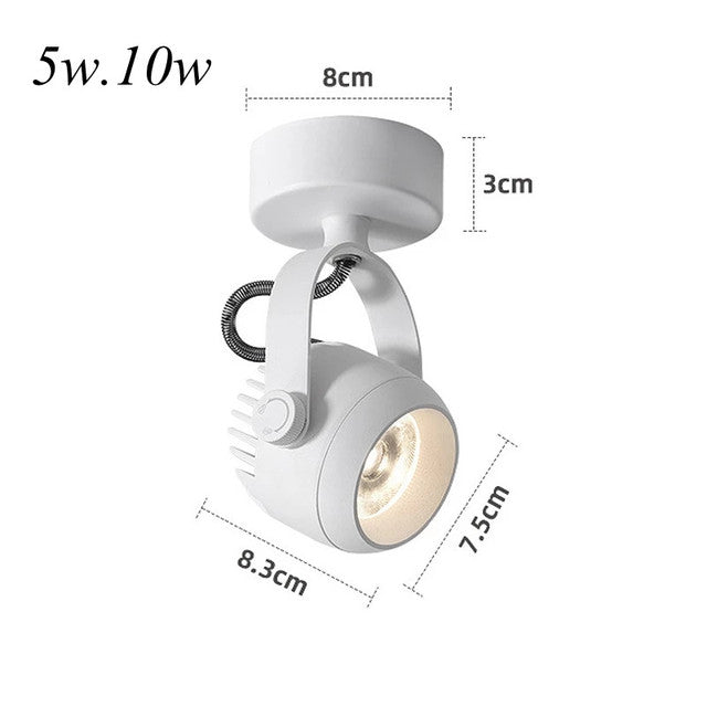 Ceiling Led Spot Lights Lamp Round Nordic 5W 10W Adjustable 220v Angle Home/Commercial Anti-Glare Folding Rotary Downlight Store