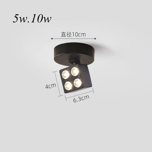 Ceiling Led Spot Lights Lamp Round Nordic 5W 10W Adjustable 220v Angle Home/Commercial Anti-Glare Folding Rotary Downlight Store