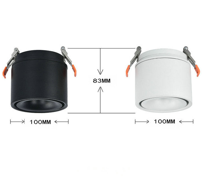 360 degree rotation Round LED Downlight 10W 15W Aluminum AC110V 220V LED Down Light Ceiling Recessed Spot Light