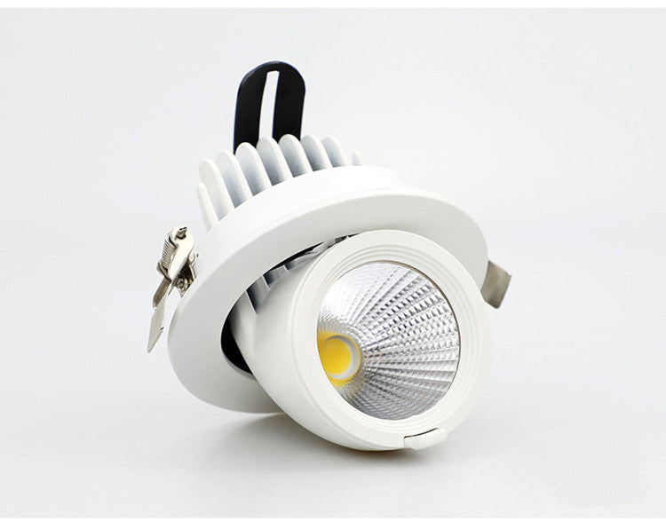 Dimmable Built-In Retractable Led Downlights 9W 12w 30w 35W AC220V Black/White Housing 360 Degree Rotatable Ceiling Spot Light