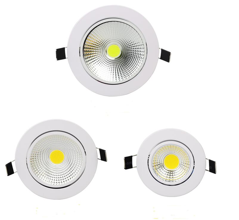 Dimmable Led downlight light COB Ceiling Spot Light 3W 5W 7W 9W 12W 85-265V ceiling recessed Lights Indoor Lighting